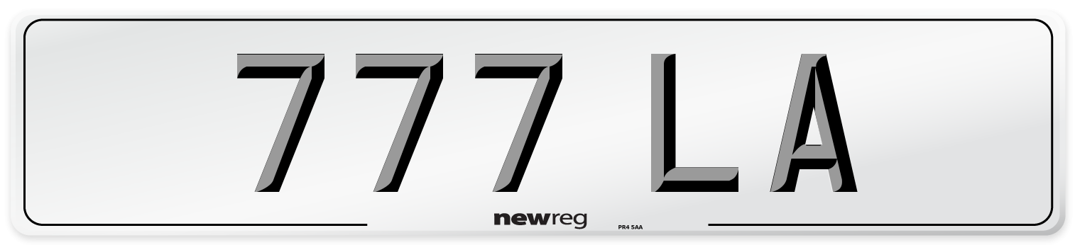 777 LA Number Plate from New Reg